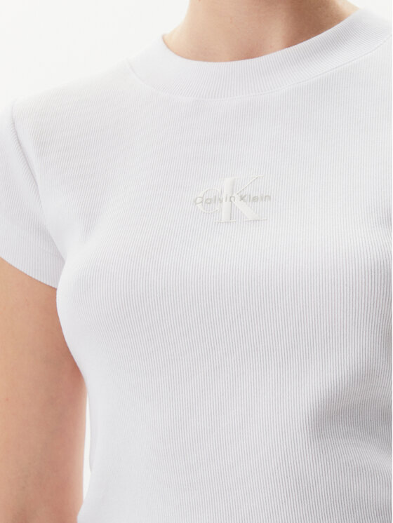 Calvin Klein Jeans Calvin Klein Jeans Tričko LV047AB802 Biela Regular Fit