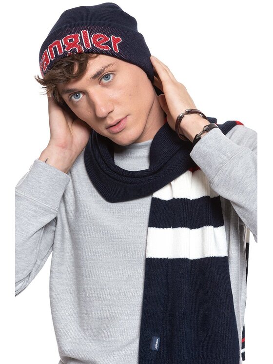 Czapka Wrangler, Niebieskie, KABEL BEANIE