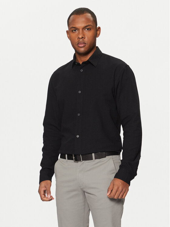 Tom Tailor Denim Košeľa 1042551 Čierna Relaxed Fit