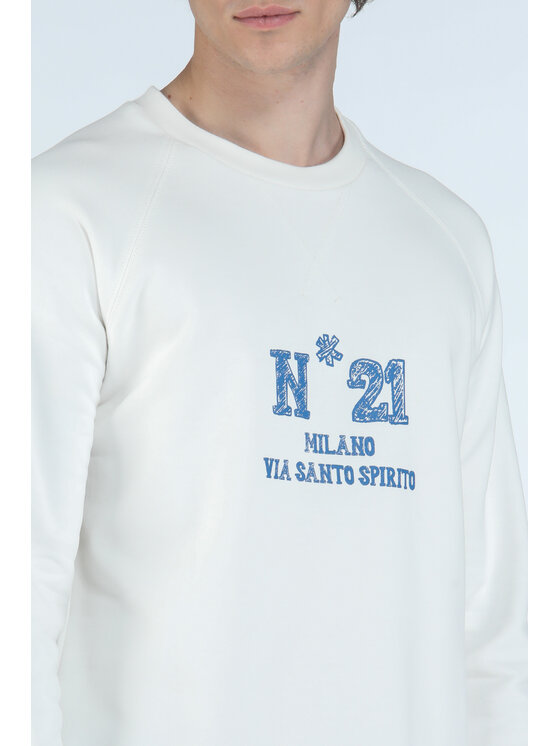 N°21 N°21 Felpa 23EN1M0E06140011321 Bianco Regular Fit
