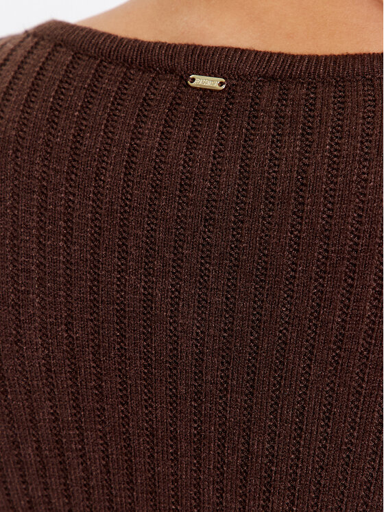 Fracomina Fracomina Strickkleid FR23WD5003K50201 Braun Slim Fit