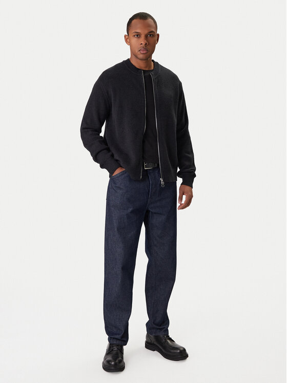 Jack & Jones Jack & Jones Kardigán Scope 12286797 Čierna Relaxed Fit