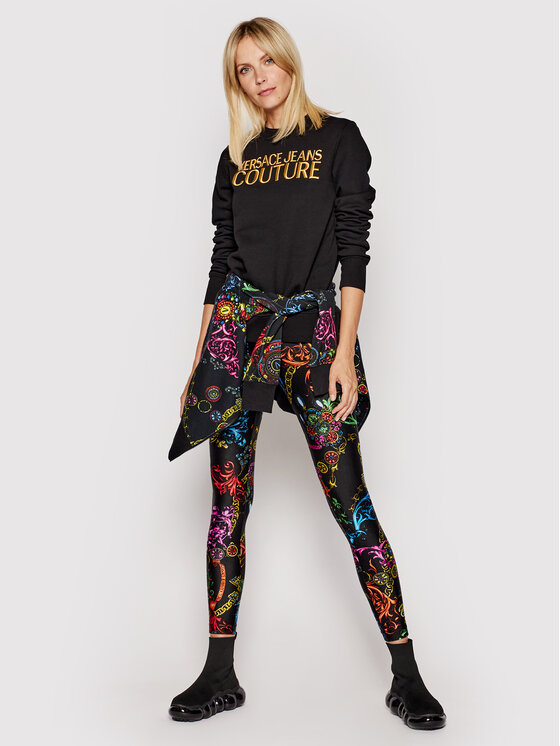 Versace Jeans Couture Versace Jeans Couture Bluza Logo Embro 71HAIT01 Czarny Regular Fit
