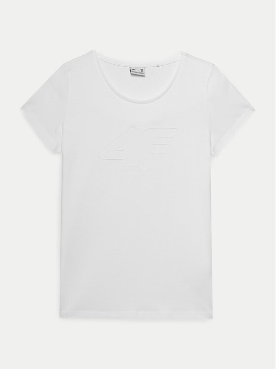 4F 4F Tričko 4FWMM00TTSHF1846 Biela Slim Fit