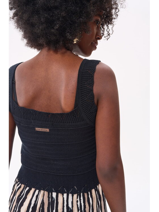 blue shadow blue shadow Top Scor Czarny Standard Fit