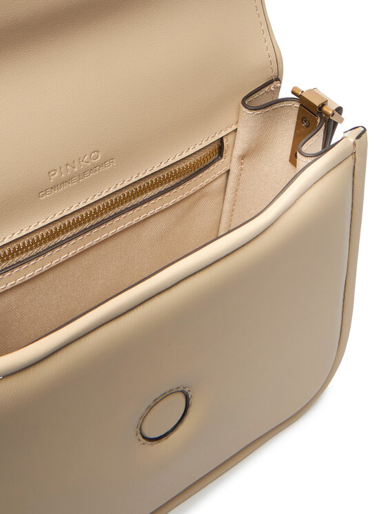 PINKO PINKO Kabelka Love Box Bag Fl Mini PE 25 PLTT 104297 A26L Béžová