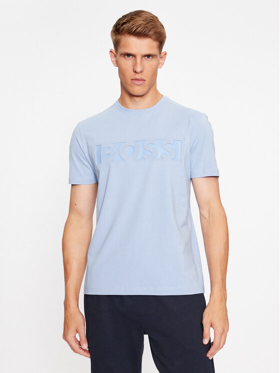 Boss T-shirt Tee 4 50501235 Svijetloplava Regular Fit