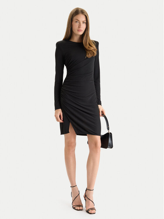 Rinascimento Rinascimento Cocktail obleka CFC0125426003 Bordo rdeča Regular Fit