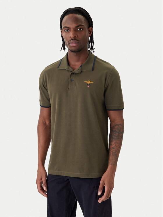 Aeronautica Militare Aeronautica Militare Tricou polo 261PO1308UP00082 Kaki Regular Fit