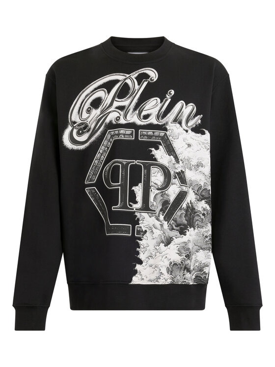 PHILIPP PLEIN PHILIPP PLEIN Bluza 29822 Czarny Regular Fit