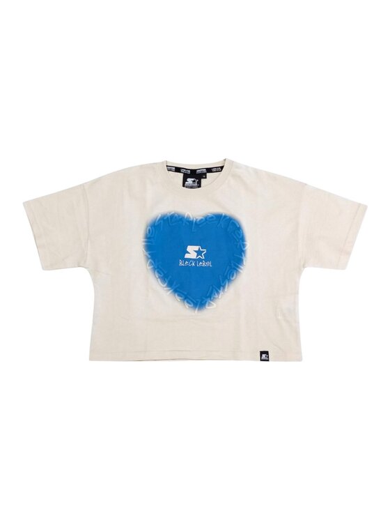 Starter Starter T-Shirt q-bab-69493 Beżowy Regular Fit