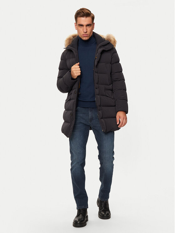 Hetregó Hetregó Пуховик Parker 8N436M Чорний Regular Fit