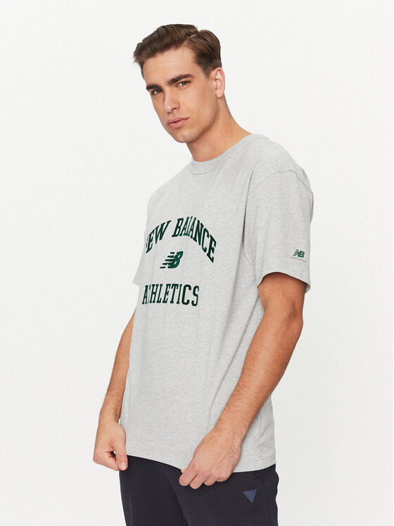New Balance New Balance T-krekls Athletics Varsity Graphic T-Shirt MT33551 Pelēks Regular Fit