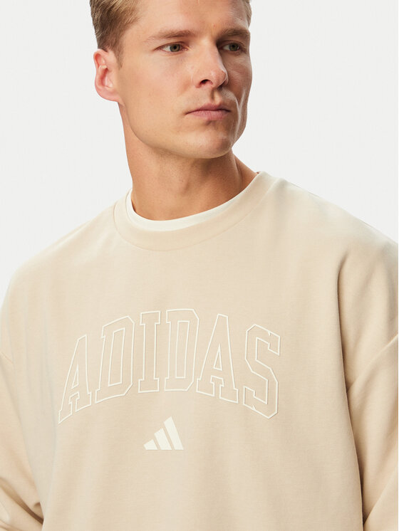 adidas adidas Hanorac Seasonal Essentials Collegiate French Terry Crew KF4253 Bej Regular Fit