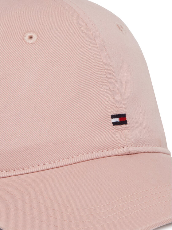 Tommy Hilfiger Tommy Hilfiger Cepure ar nagu Essential Flag Soft Cap AW0AW17131 Rozā