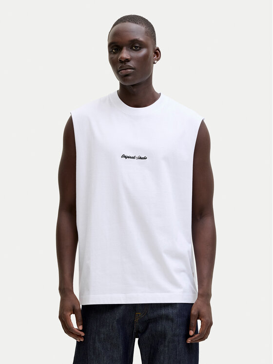 Jack & Jones Tank top Norrebro Emb 12292009 Alb Regular Fit