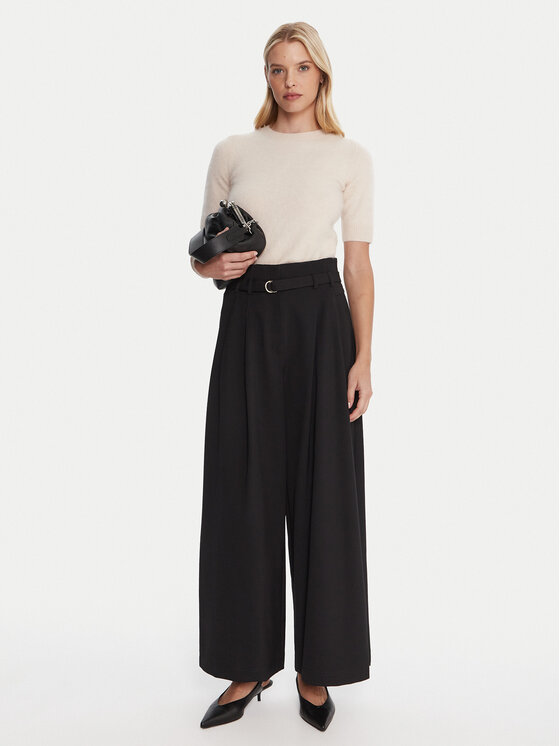 Marella Marella Palazzo bikses Bondeno 2523136011 Melns Relaxed Fit