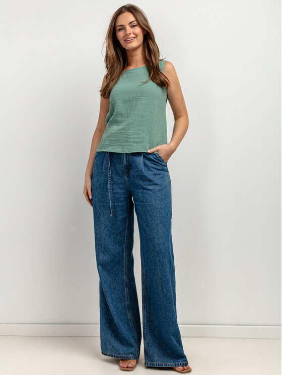 Tessita Tessita Top T430/4/XL Zielony Relaxed Fit