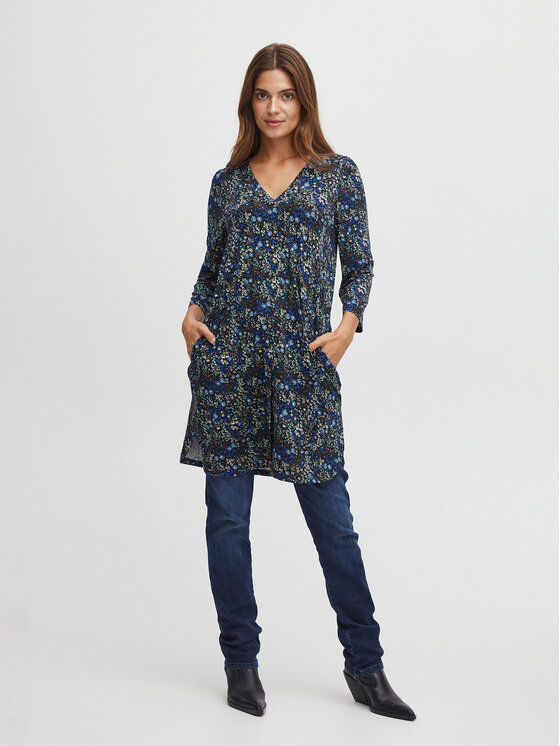 Fransa Fransa Vestito da giorno 20612138 Blu Regular Fit