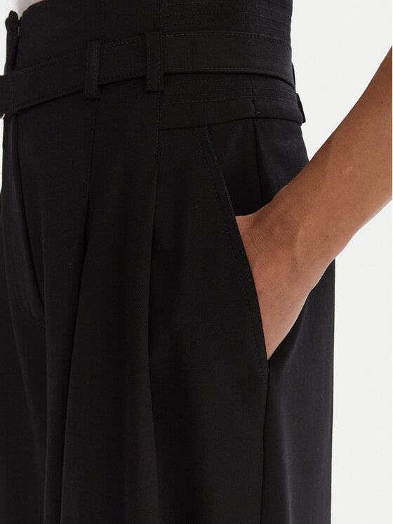 Marella Marella Pantaloni palazzo Bondeno 2523136011 Negru Relaxed Fit