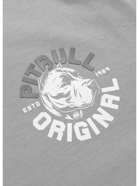 PITBULL PITBULL T-Shirt Koszulka męska DOG SD XXL Szary Regular Fit