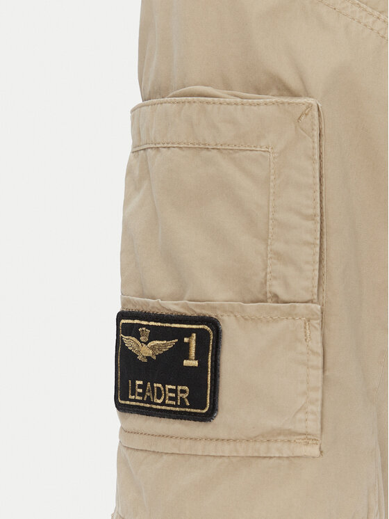 Aeronautica Militare Aeronautica Militare Szorty materiałowe 251BE041CT1122 Beżowy Regular Fit