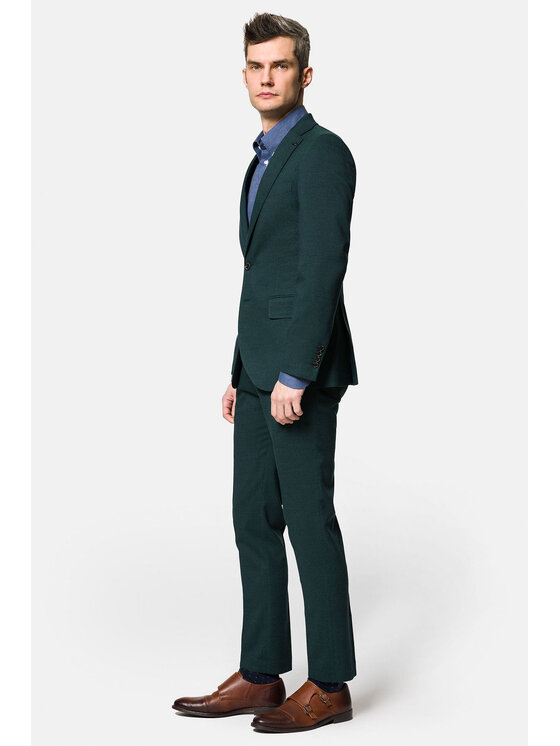 Lancerto Lancerto Garnitur Bristol GA073222000006 Zielony Slim Fit