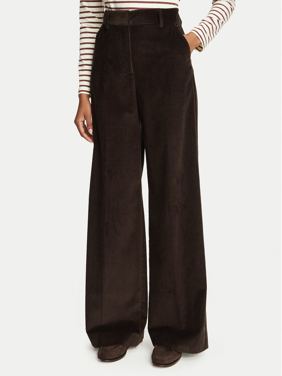 Weekend Max Mara Weekend Max Mara Bavlnené nohavice Tania 2625136012 Hnedá Regular Fit