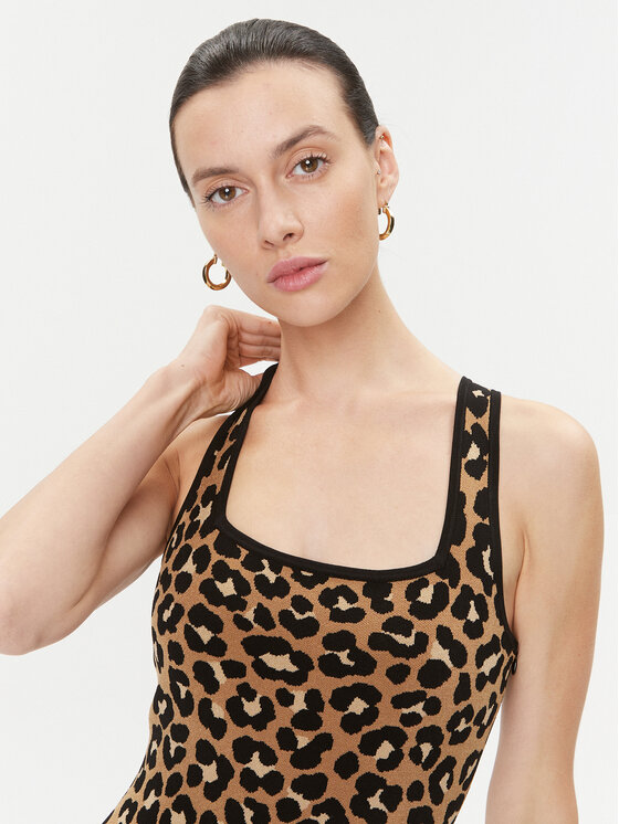 MICHAEL Michael Kors MICHAEL Michael Kors Φόρεμα υφασμάτινο MF381Q19NT Μπεζ Slim Fit