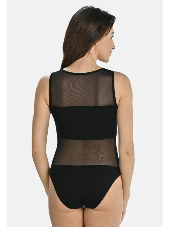Teyli Teyli Body damskie Clara Czarny Regular Fit