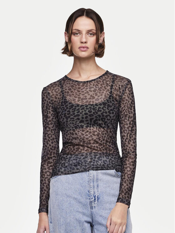 Pieces Pieces Blúzka 17141116 Čierna Slim Fit