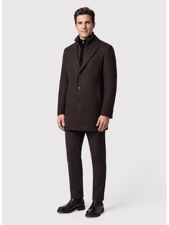 Pako Lorente Pako Lorente Płaszcz zimowy P26WF-7X-017 Brązowy Straight Fit