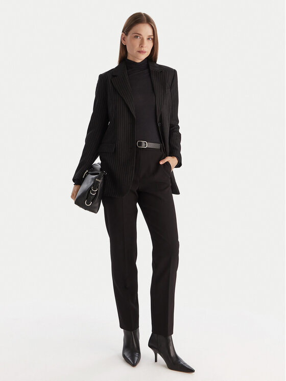 Marella Marella Medžiaginės kelnės Emme by Marella Eresia 2525136062 Juoda Regular Fit