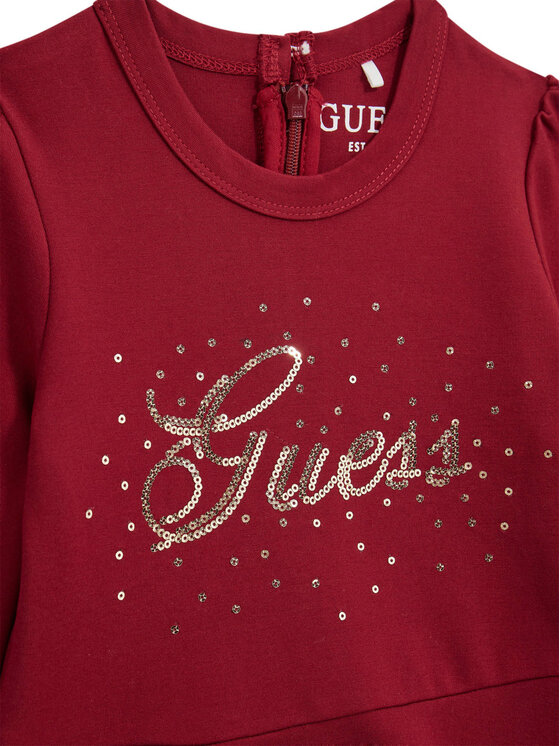 Guess Guess Pletena obleka K5BK03 KAE30 Bordo rdeča Regular Fit