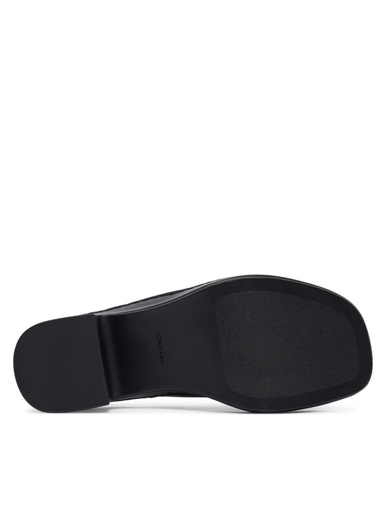 Calvin Klein Calvin Klein Žabky Block Heel Sndl Thong Lth HW0HW02913 Čierna