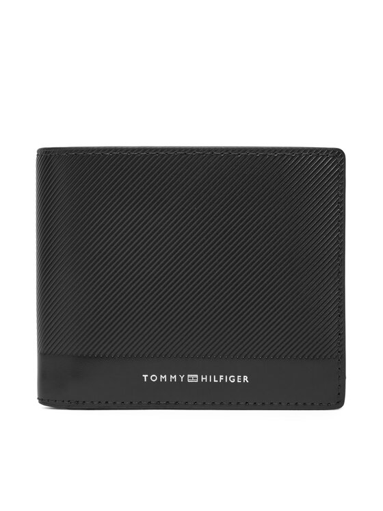 Portofel Mare pentru Bărbați Tommy Hilfiger Th Foundation Extra Cc And Coin AM0AM13509 Negru