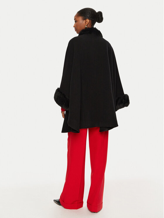 YES LONDON YES LONDON Вовняне пальто CD1193/ECO Чорний Regular Fit