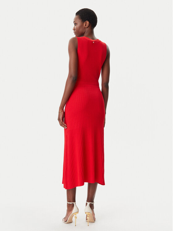 LOLA CASADEMUNT LOLA CASADEMUNT Sukienka dzianinowa LS2516003 Czerwony Regular Fit