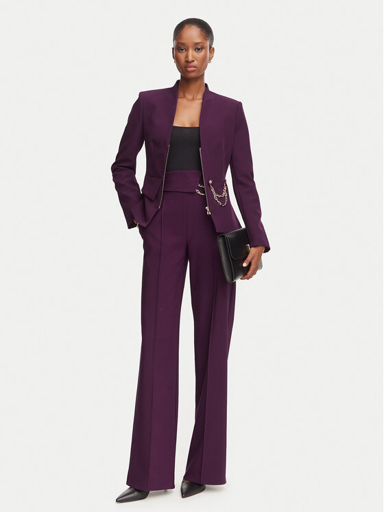 Rinascimento Rinascimento Marynarka CFC0130160003 Bordowy Slim Fit