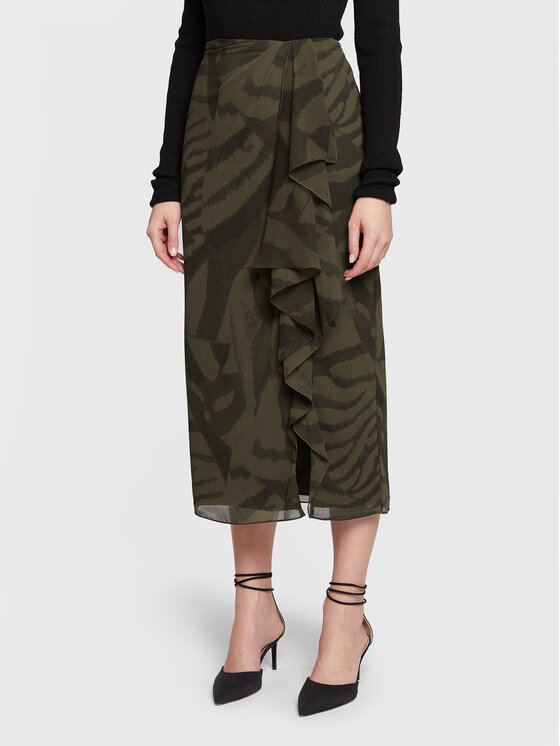 LAUREN RALPH LAUREN Lauren Ralph Lauren Midi suknja 200871375001 Zelena Regular Fit