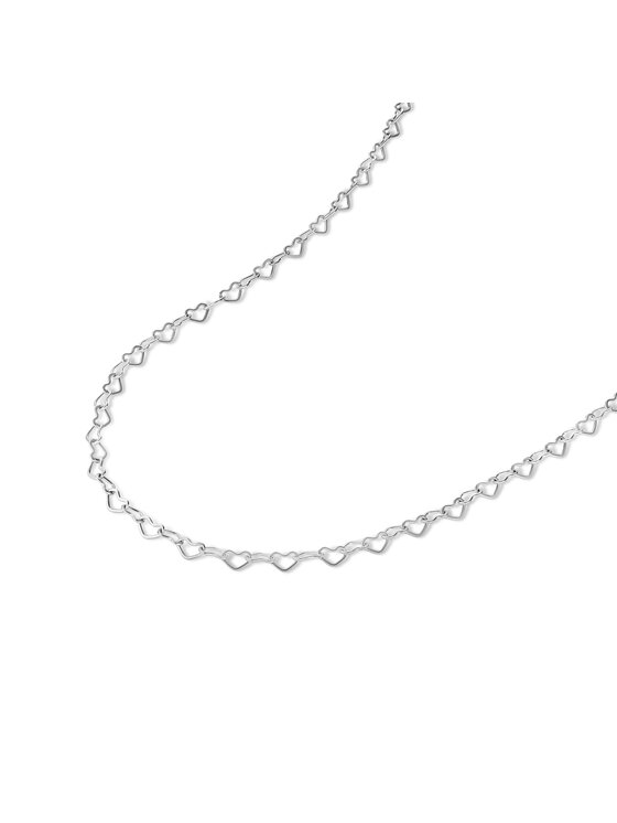 Rosefield Rosefield Naszyjnik Heart Chain Necklace Silver Srebrny
