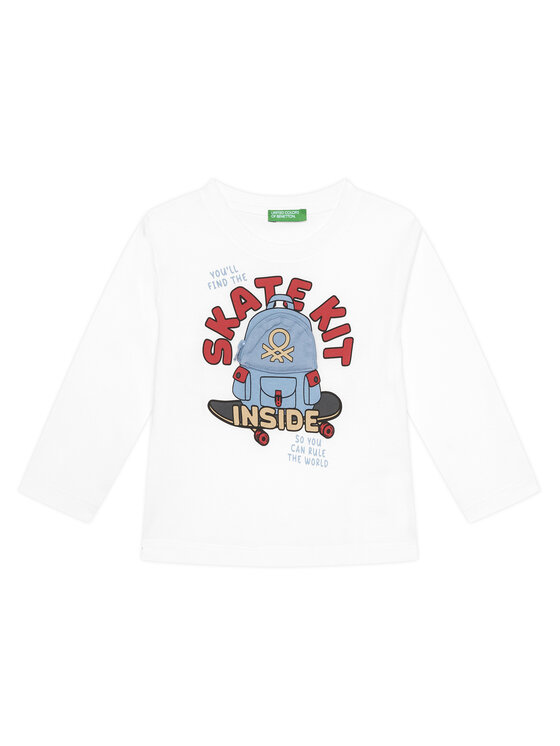 United Colors Of Benetton United Colors Of Benetton Blūze 3I1XG10KQ Balts Regular Fit