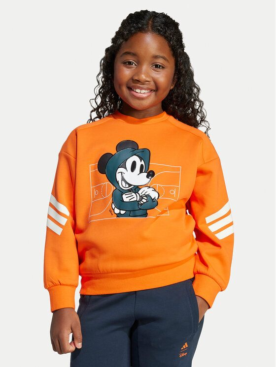 adidas adidas Bluza Disney Mickey Mouse JL9188 Pomarańczowy Loose Fit