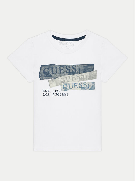 Guess Tričko N4BI19 I3Z14 Biela Regular Fit