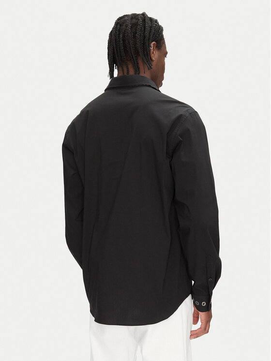 Just Cavalli Just Cavalli Hemd 78OAL2A0 Schwarz Relaxed Fit