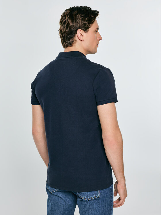 BIG STAR BIG STAR Polo MARKOLINOS Granatowy Basic Fit