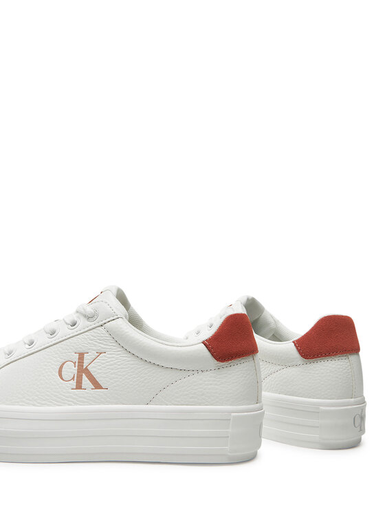 Calvin Klein Jeans Calvin Klein Jeans Snīkeri Bold Vulc Flatf Low Lth Ml YW0YW01669 Balts