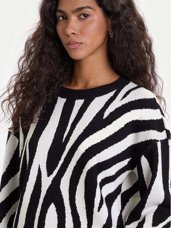 Vero Moda Vero Moda Πουλόβερ Siljeanimal 10330808 Λευκό Regular Fit