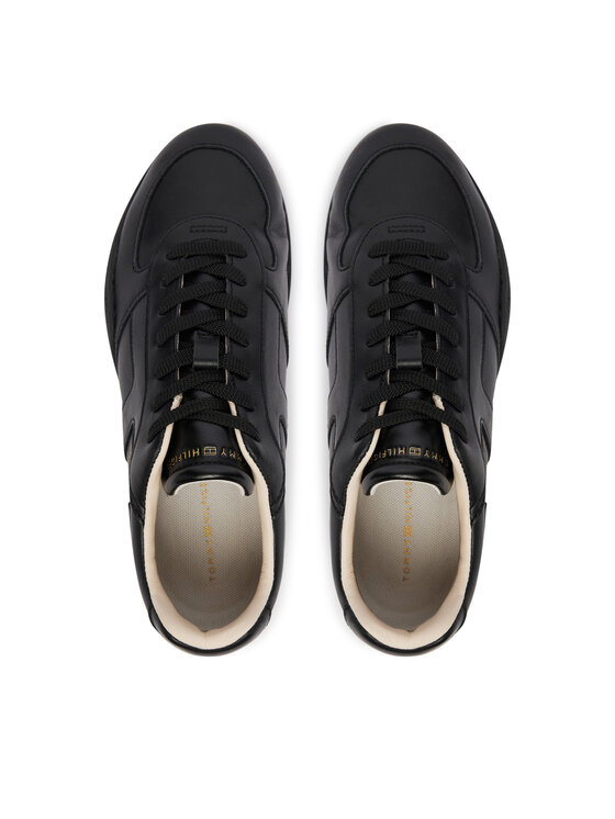 Tommy Hilfiger Tommy Hilfiger Сникърси Th Vintage Low Runner Leather FW0FW09485 Черен