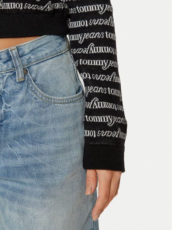 Tommy Jeans Tommy Jeans Pletena jopica DW0DW19340 Črna Slim Fit